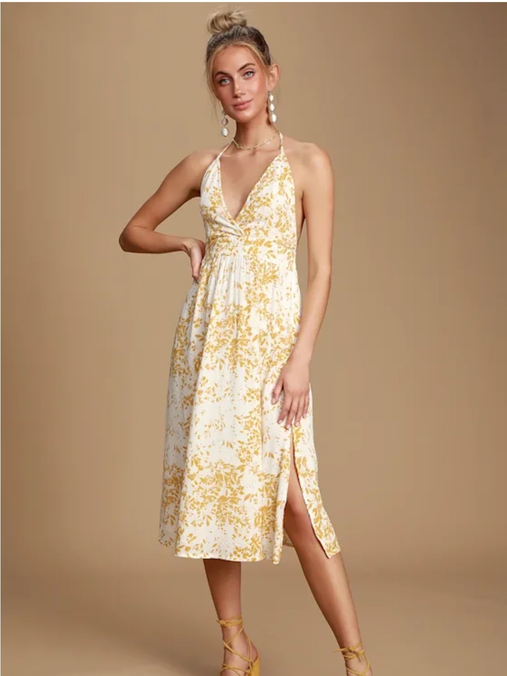 O'Neill Andre Floral Halter Midi Dress